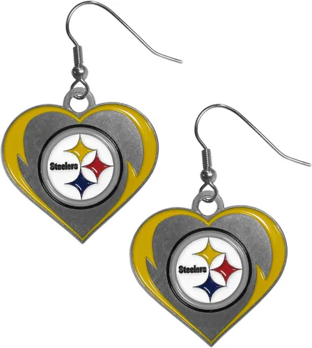 Vista 17 de Siskiyou NFL unisex-adult Heart Dangle Earrings