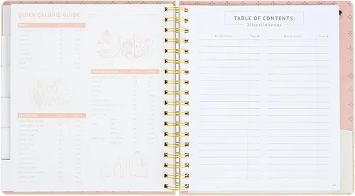 Vista 10 de C.R. Gibson Cuaderno de cocina con tapa dura en espiral, libro de cocina familiar, 8.5 x 9.5 pulgadas, limones