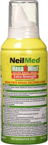 Vista 3 de NeilMed NasaMist Hypertonic - Spray salino extra fuerte, verde, 4.5 onzas líquidas (paquete de 1)