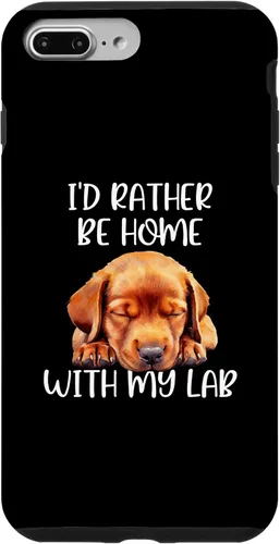 Vista 12 de Funda para iPhone 11 Pro Max Fox Red Lab Mom Dad I'd Rather Be Home Labrador Retriever
