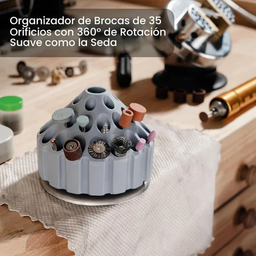 Vista 7 de DZQ Amoladora de eje flexible de 380 W con pedal de pie, kit de herramientas rotativas de 500 a 20,000 RPM con portabrocas de 3 mandíbulas y 83