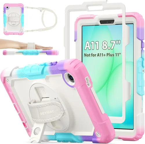 Vista 18 de SEYMAC stock Funda para Samsung Galaxy Tab A8 de 10.5 pulgadas, funda de protección contra caídas de cuerpo completo con protector de pantalla