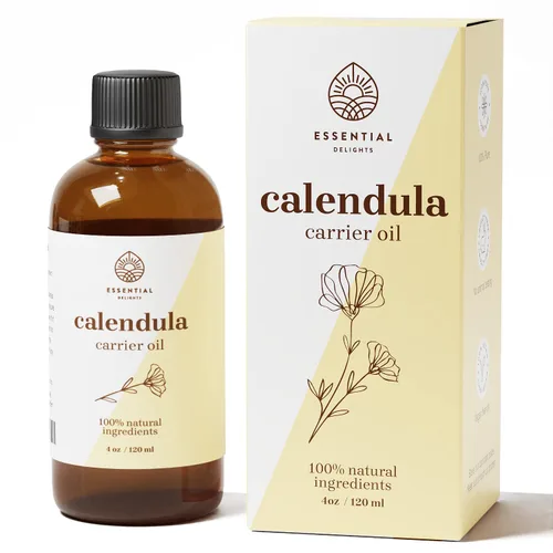Vista 7 de Aceite de caléndula – Aceite portador de primera calidad Nutritivo para la piel, la cara, el cuerpo, la revitalización del cabello Hidratante