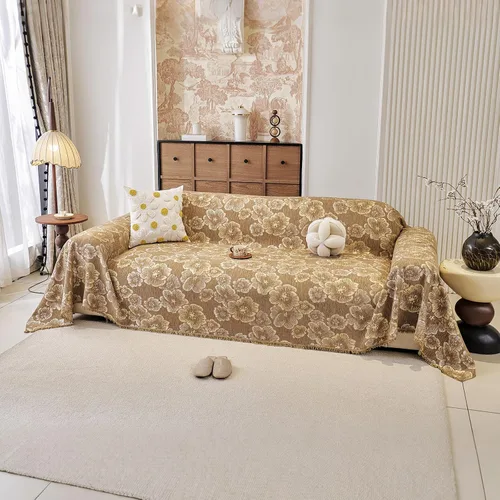 Vista 21 de DREAMINGO Fundas de sofá biplaza para sofá de 2 plazas, manta jacquard moderna y minimalista protectora de muebles para mascotas, lavable, funda