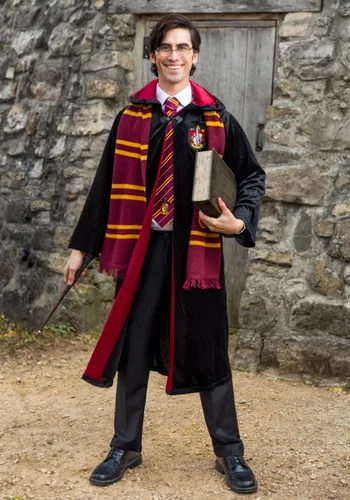 Vista 2 de Disfraz de Túnica Deluxe Gryffindor para Adulto Talla Plus Harry Potter Multicolor