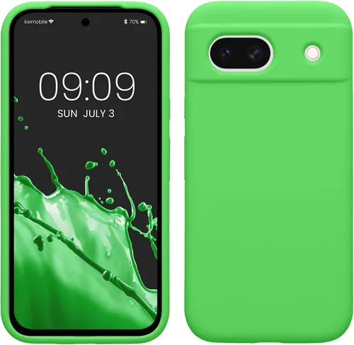 Vista 196 de kwmobile Funda Compatible con Google Pixel 6 Pro - Funda de Teléfono de Silicona TPU con Acabado Suave - Azul Caribe