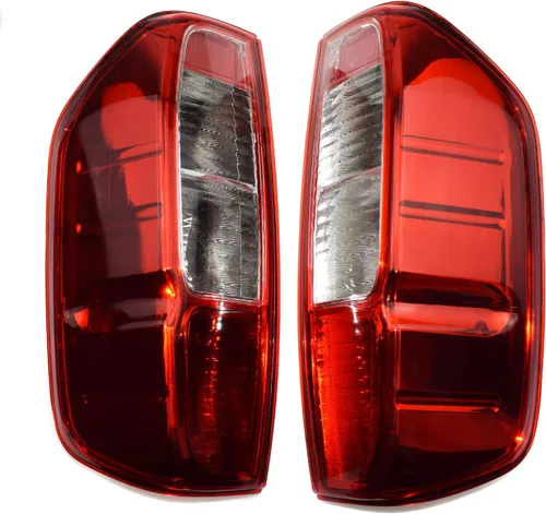 Vista 4 de Cubierta de la lámpara de la luz trasera trasera izquierda y derecha trasera para Nissan D40 Navara Frontier Pickup 2005-2012