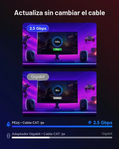 Vista 5 de Cudy Tarjeta de red PCIe Ethernet 2.5G de bajo perfil con soporte WOL, PE25