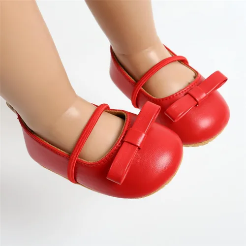Vista 3 de Zapatos planos Mary Jane para bebé, zapatos de vestir de princesa para boda, suela antideslizante suave, zapatos para primeros pasos, para bebés