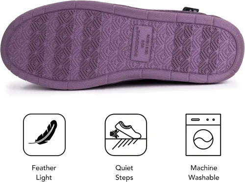 Vista 6 de RockDove Pantuflas con capucha de dos tonos para mujer con plantilla extraíble