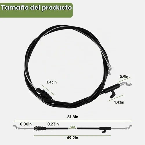 Vista 2 de Cable de control para cortacésped, freno y embrague, compatible con 48 pulgadas Cub Cadet MTD Yard Machines Yard Man Craftsman Troy-Bilt Husky