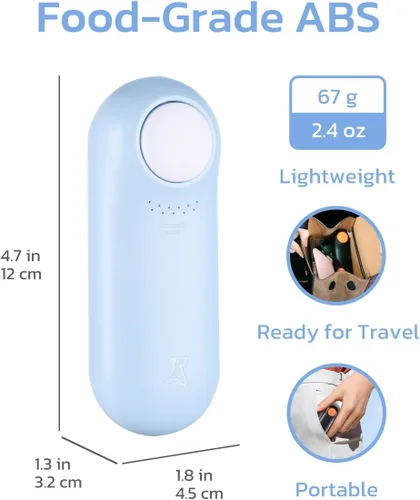 Vista 5 de Clink Design Clicker de entrenamiento para perros y clicker para perros con almacenamiento de golosinas, color azul