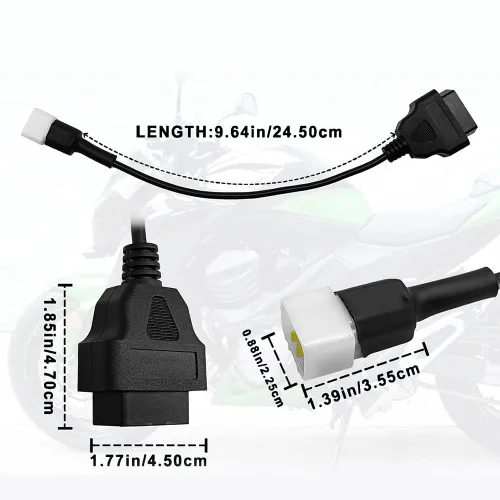 Vista 5 de AntiBreak Delphi Benelli 6pin 6pin Adaptador de motocicleta Motorrad Motor OBD2 conector compatible con Benelli OBD Obd2 escáner diagnóstico