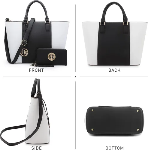 Vista 75 de Dasein Satchel Purse Handbag for Women Large Shoulder Work Tote Bag With Matching Wallet