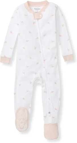 Vista 117 de Burt's Bees Baby Pijama para bebé niña, 100% algodón orgánico, pijama de una pieza, overol diagonal con cremallera, ajuste cómodo