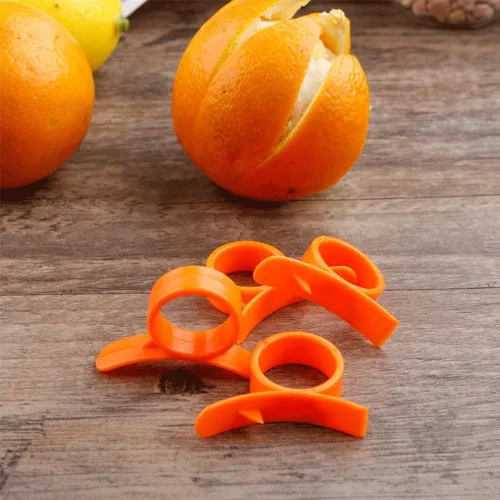 Vista 2 de AKOAK 10 unidades de limón doméstico, pelador de naranjas, se pueden utilizar para pelar naranjas y limones u otras frutas cítricas y otras