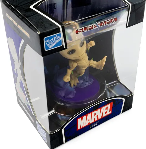 Vista 5 de The Loyal Subjects Marvel Superama Groot con diorama escénico y base