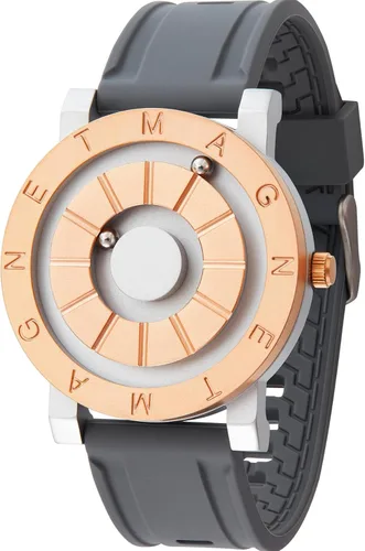 Vista 11 de Reloj analógico magnético para hombre, reloj de pulsera de vestir de moda con correa de silicona, reloj impermeable 3ATM - Relojes elegantes