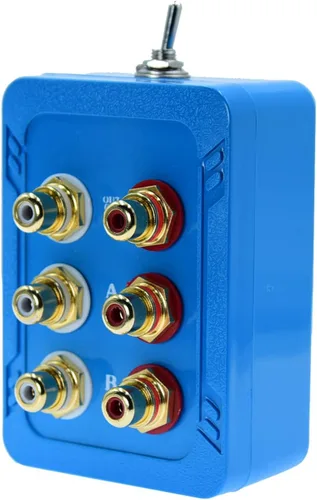 Vista 7 de Sin ruido 2 en 4 salida o 4 en 2 salida Audio Selector de sonido RCA hembra canal estéreo 2 interruptor divisor caja conmutación sin alimentación