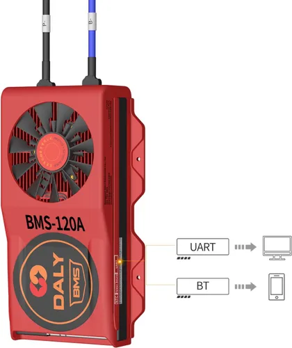 Vista 98 de DALY BMS 72V Li-ion 20S 30A Tablero de protección con cable de equilibrio de puerto común para panel solar autoconstruido, sistema de suministro