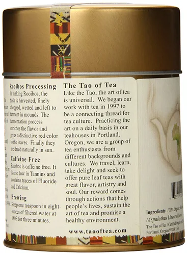 Vista 2 de The Tao of Tea, Té Rooibos, hoja suelta, lata de 4 onzas