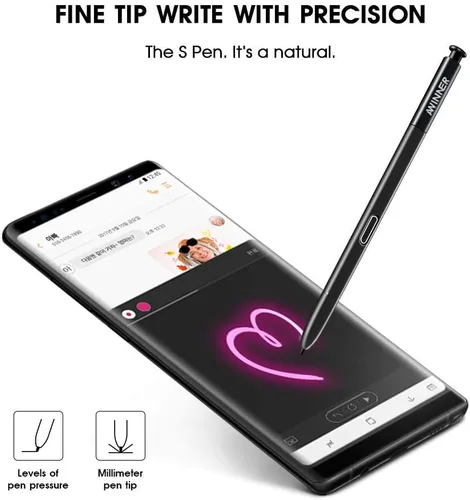 Vista 5 de AWINNER Bolígrafo para Galaxy Note8, Stylus Touch S Pen para Galaxy Note 8 (Negro)