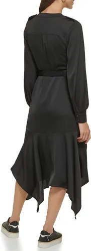 Vista 4 de Karl Lagerfeld Paris Vestido deportivo de manga larga para mujer