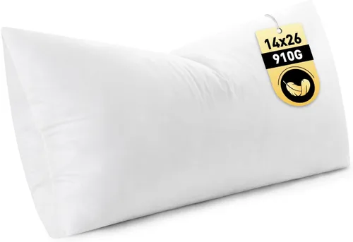 Vista 19 de MIULEE - Relleno de almohada de 12x16 pulgadas con plumas y plumón, almohada esponjosa y cómoda con tela de algodón para cama, sofá y sillón