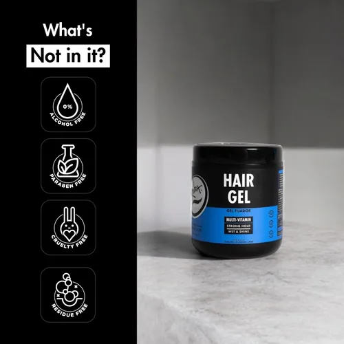 Vista 9 de Rolda Gel multivitamínico para el cabello para hombres, gel de peinado de fijación media con aloe vera y provitamina B5, acabado de aspecto húmedo
