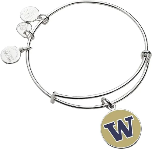 Vista 6 de Alex and Ani Collaborations - Brazalete extensible para mujer, dijes universitarios, acabado brillante, 2 a 3.5 pulgadas