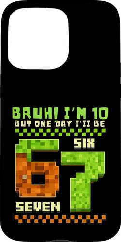 Vista 31 de Bruh I'm 10 But One-Day I'll Be 67 Retro 10th Birthday Kids Case for iPhone 17