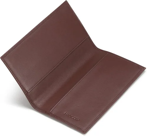 Vista 4 de HISCOW Funda minimalista para chequera, cuero de grano completo