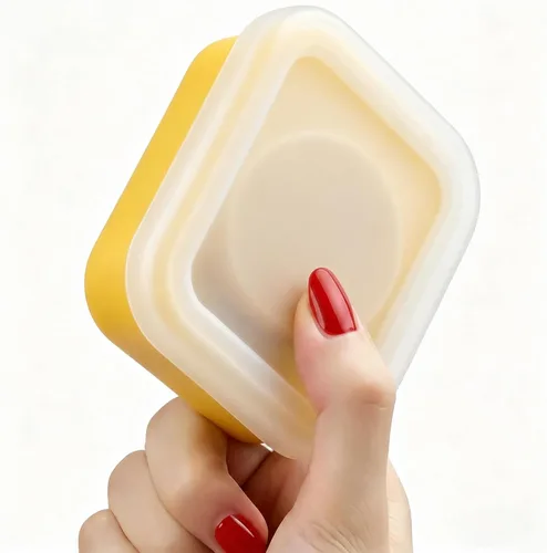 Vista 8 de AIMAIAIMAI Funda de viaje de jabón pequeña, funda de silicona resistente a
