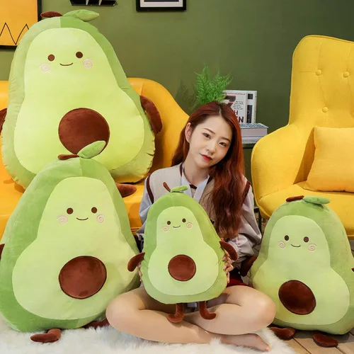Vista 5 de Gianthairball Peluche de aguacate, almohada de comida linda divertida fruta tiro almohadas de peluche 17.7