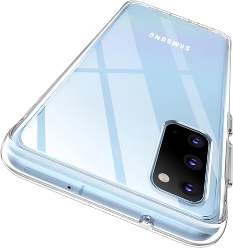 Vista 9 de Rayboen Funda para Samsung Galaxy S20 FE con 2 protectores de pantalla suaves, transparente y antiarañazos, parte trasera de policarbonato duro 1