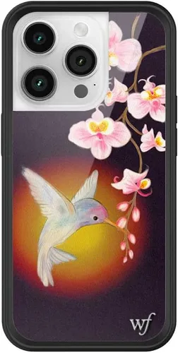 Vista 13 de Wildflower Carcasas – Compatible con iPhone 14 Pro Protector negro parachoques, certificado de prueba de caída de 6.5 pies, propiedad de mujeres