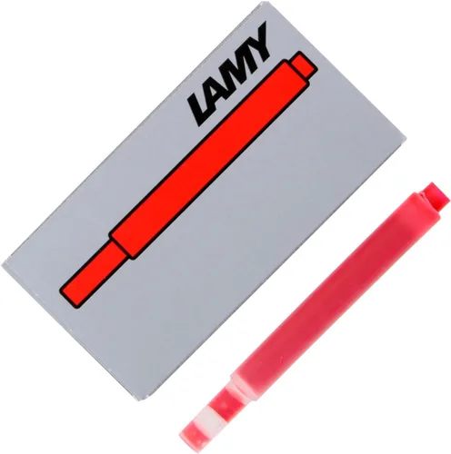Vista 3 de Lamy Cartuchos de tinta para pluma estilográfica, tinta roja, paquete de 10 (LT10RD)