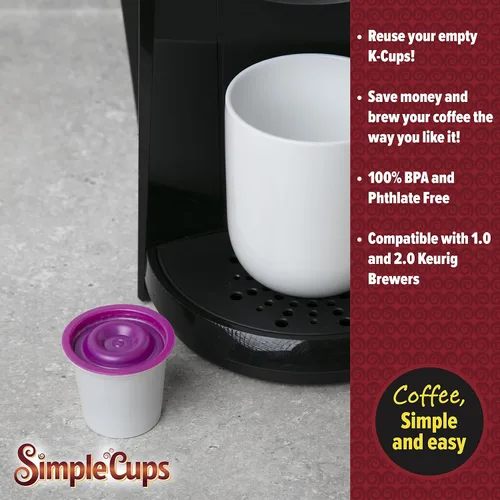 Vista 4 de Tapas desechables K-cup para Keurig (100 unidades): reutiliza y recicla tus K-Cups vacíos