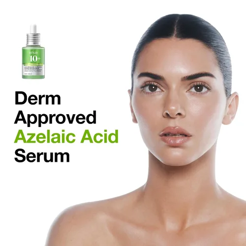 Vista 2 de Anua Suero Facial de Ácido Azelaico 10% Hialurónico en Rojo Tranquilizante, Suero Facial para Piel Sensible y Problemática, Brotes, Ácido