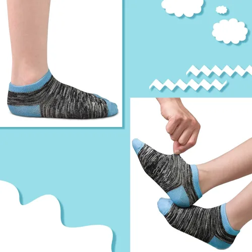 Vista 7 de Calcetines deportivos para niños calcetines deportivos de corte bajo medio acolchado para niños calcetines deportivos de corte bajo 12 pares