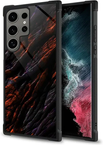 Vista 10 de Funda compatible con Samsung Galaxy S24 Ultra, Alien Night Back+Soft Silicone Acrylic TPU Design Shock Fall Prevention Funda protectora para Samsung