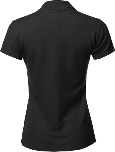 Vista 3 de A2Y Camisa polo básica casual Essentials de 4 botones para mujer, de algodón, piqué