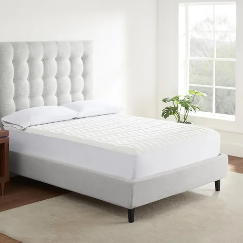 Vista 11 de Serta Air Dry Protector de Colchón Acolchado de Tela de Rendimiento de Comodidad Básica, Cubrecolchón Refrescante y Transpirable, Protección que