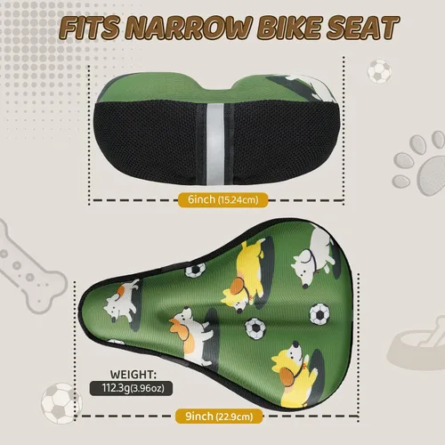 Vista 2 de Kids Bike Seat Cushion for Girls, Gel Padded Bike Seat Cover for Child, Breathable & Extra Soft Gel Memory Foam, Pink Child Bicycle Saddle Cushion