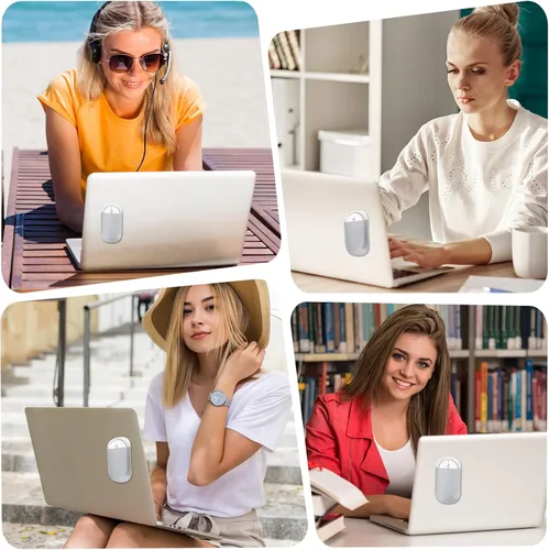 Vista 7 de Soporte universal para mouse para laptop, bolsa para mouse adhesiva, bolsas reutilizables para ratones, bolsas de almacenamiento para mouse