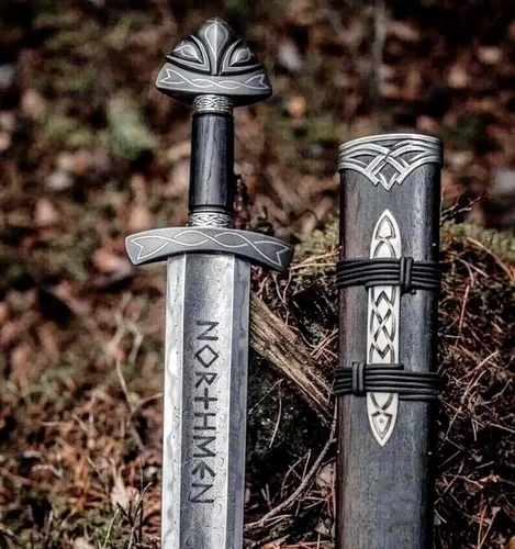 Vista 10 de SHINY CRAFTS® Espada vikinga de Northmen forjada a mano - Espada de poder legendaria VBS-0008