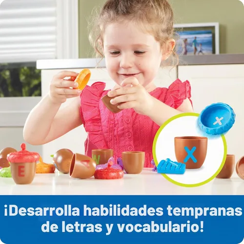 Vista 3 de Learning Resources Juego de Actividades de Bellotas del Alfabeto - Rompecabezas ABC, Actividades de Aprendizaje Preescolar, Materiales de Terapia