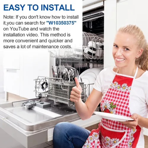 Vista 8 de Actualizado W10350375 Piezas de Ajuste de Estante Superior de Lavavajillas para Whirlpool WDT730PAHZ0 WDT750SAHZ0, Piezas de Estante Superior