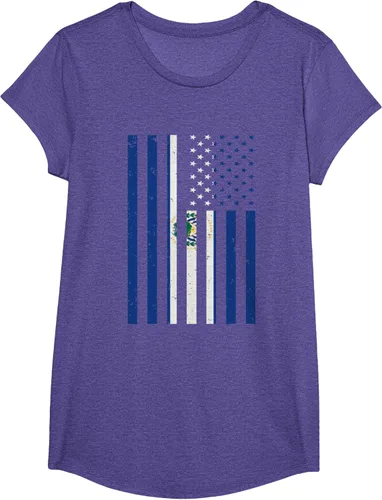 Vista 16 de El Salvador Shirt - El Salvador USA America Flag Men Women T-Shirt