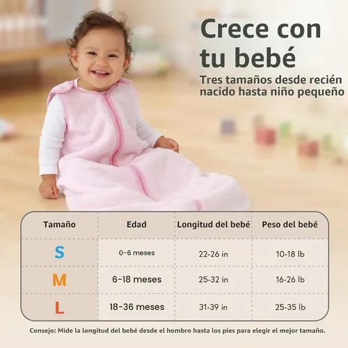 Vista 5 de baby deedee Sleep Nest Teddy - Saco de dormir para bebé, color marfil, pequeño (0-6 meses)